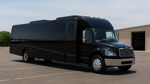 Exterior of Charter Bus Company Fond Du Lac's 25 Passenger Mini bus in Fond Du Lac