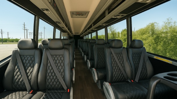 Interior of Charter Bus Company Fond Du Lac's 28 Passenger Mini bus in Fond Du Lac