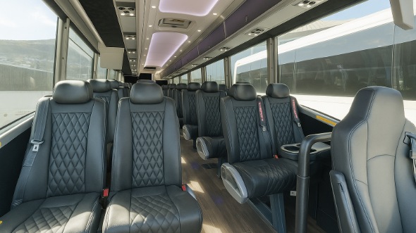 Interior of Charter Bus Company Fond Du Lac's 30 Passenger Minibus in Fond Du Lac