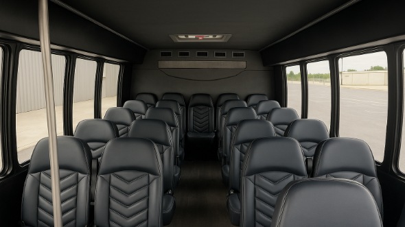 Interior of Charter Bus Company Fond Du Lac's 35 Passenger Minibus in Fond Du Lac