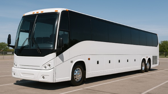 Exterior of Charter Bus Company Fond Du Lac's 50 Passenger Charter Bus in Fond Du Lac
