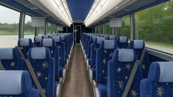 Interior of Charter Bus Company Fond Du Lac's 50 Passenger Charter Bus in Fond Du Lac