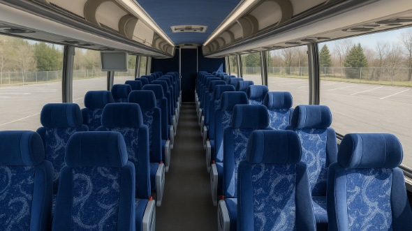 Interior of Charter Bus Company Fond Du Lac's 55 Passenger Charter Bus in Fond Du Lac