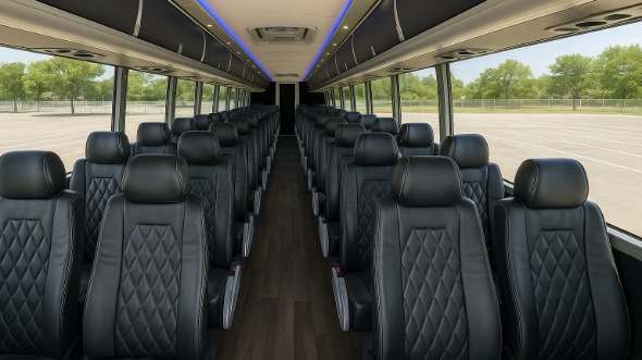 fond du lac 50 passenger charter bus inside