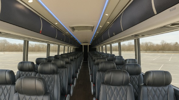 fond du lac 54 passenger charter bus inside