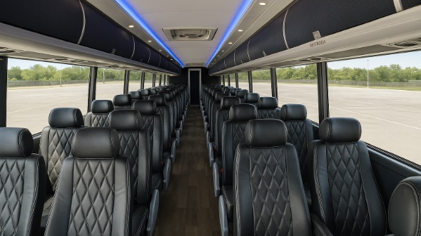 fond du lac 55 passenger charter bus inside