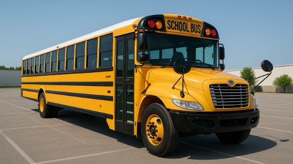 Exterior of Charter Bus Company West Allis's School Bus in West Allis