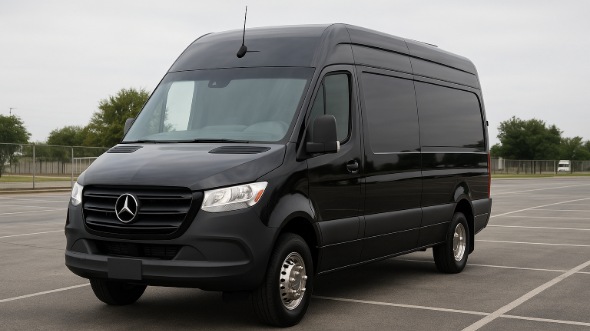 Exterior of Charter Bus Company Fond Du Lac's Sprinter Van Rental With Driver in Fond Du Lac